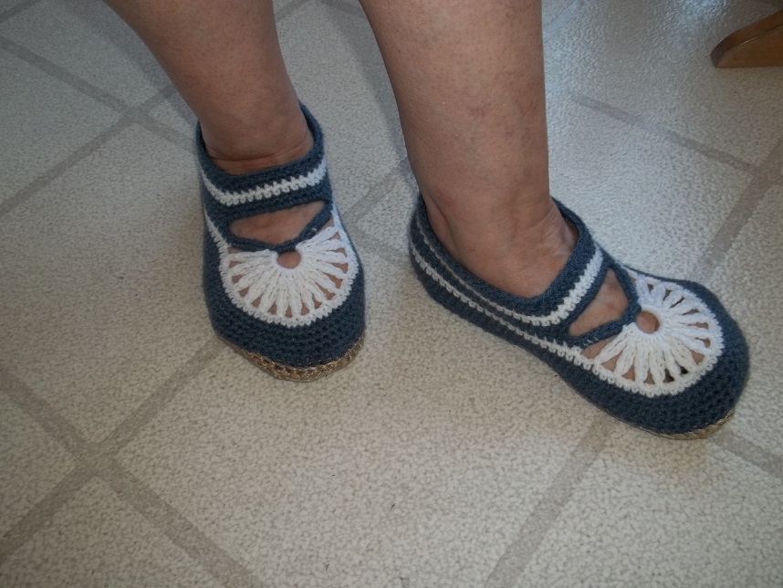 Pantoufle au crochet Thérèse B.