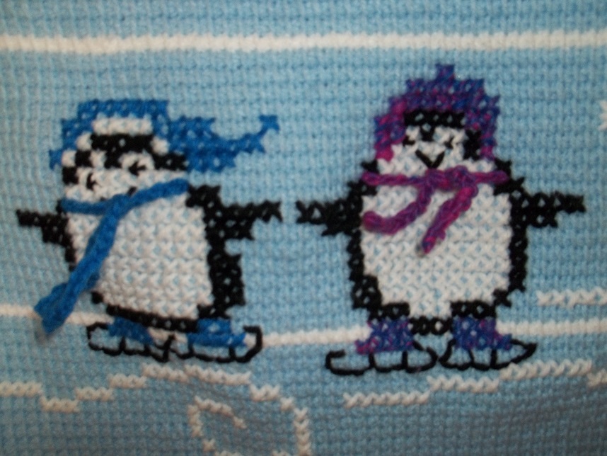 Couverture tunisien avec broderie de plus près, (broderie par Nancy)