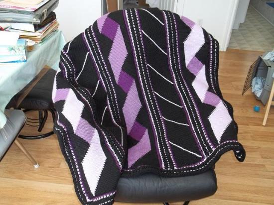Afghan au crochet tunisien, Aline