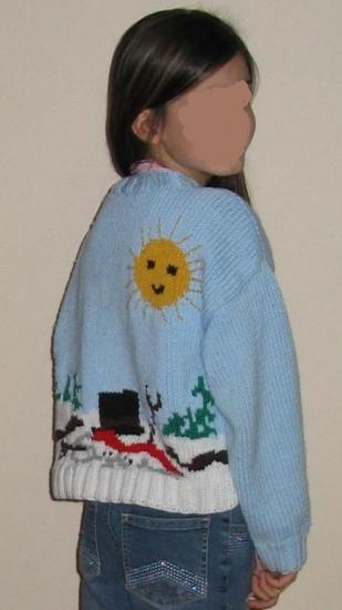 Chandail Bonhomme de neige fondu (dos), Aline